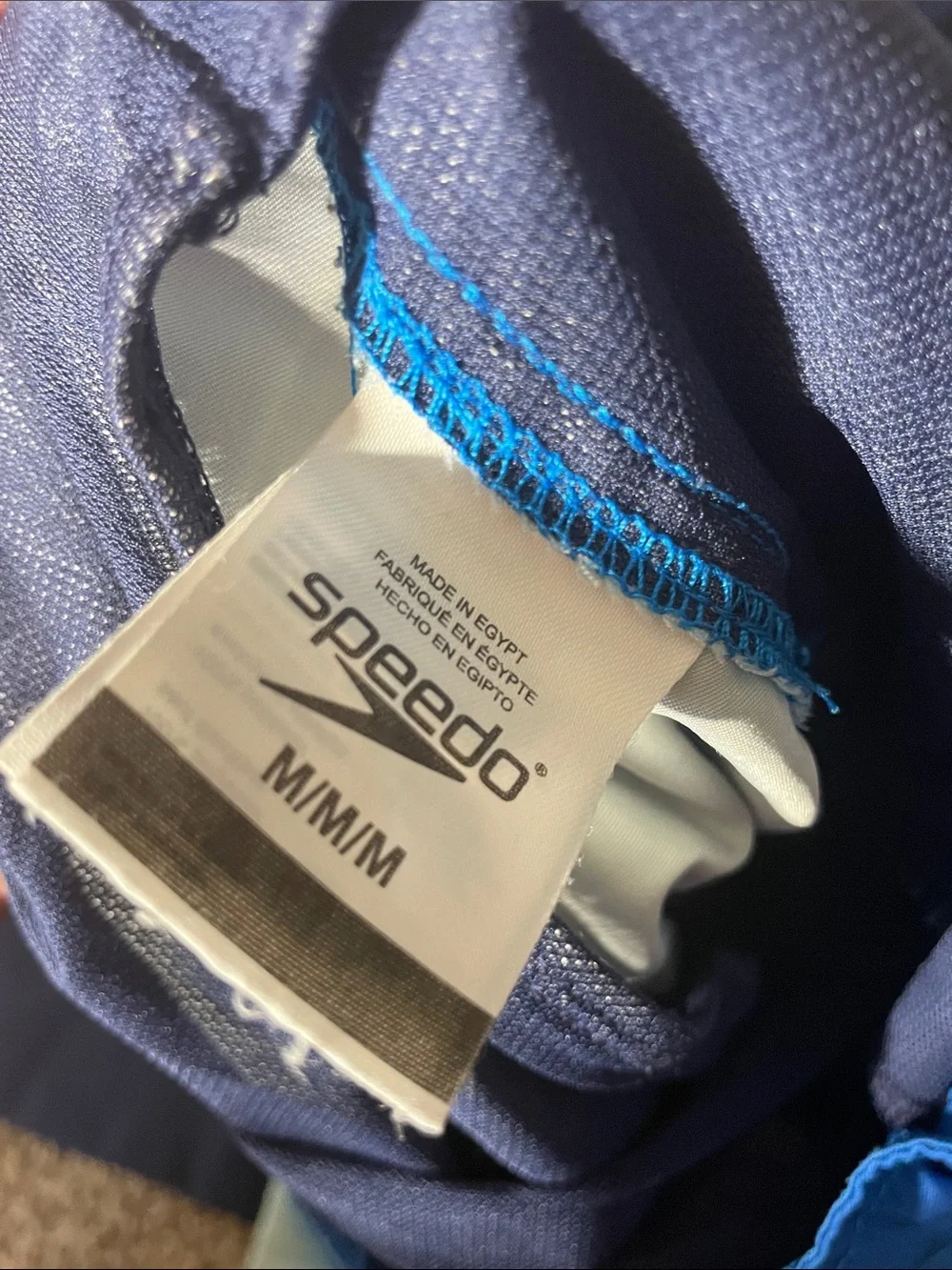 A5-Speedo Blue & Teal Striped Swim Shorts